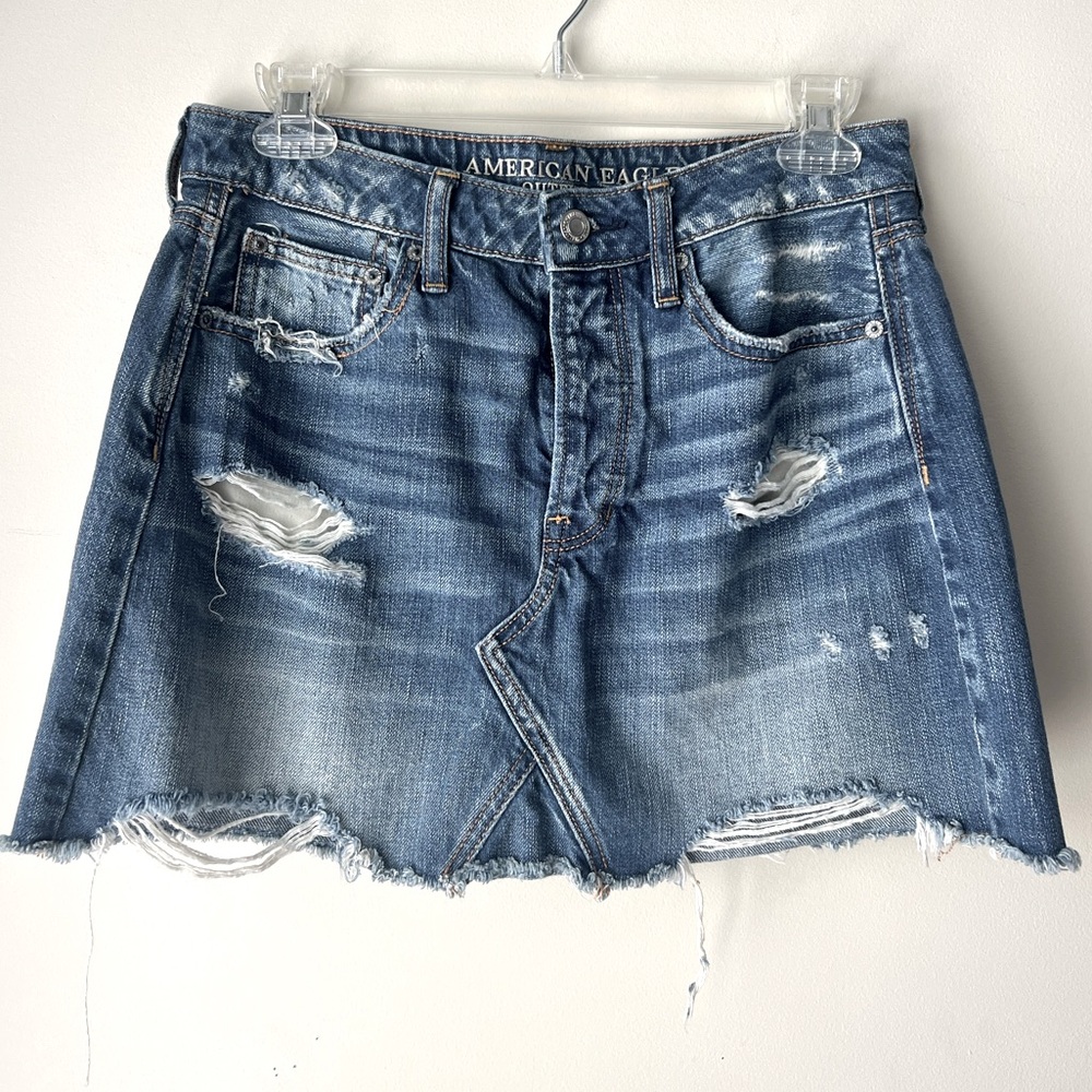 American Eagle Hi-Rise Festival Mini Denim Skirt Women Size 6
